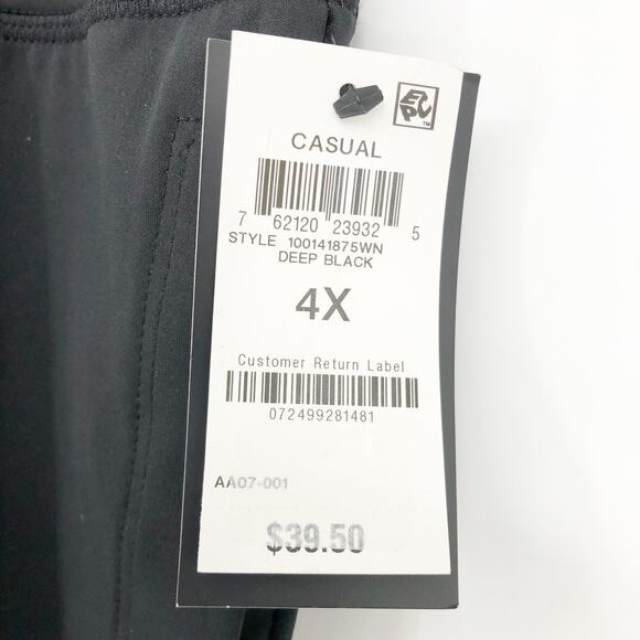 IDEOLOGY Womens Relaxed Jogger 4X Deep Black High Rise Pockets Elastic Waist NWT - Picture 9 of 12